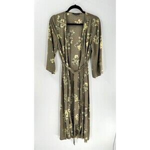 Women's Maverick The Collection Green Floral Longline Duster Kimono Size XS